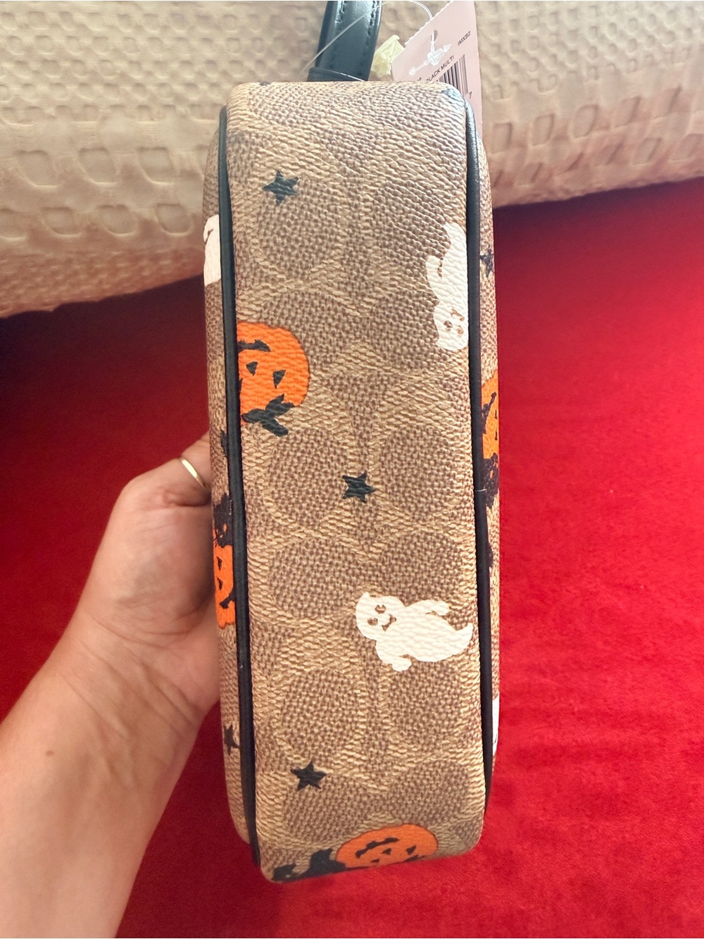 🎃 Rare Coach Halloween Ghost Cat Pumpkin Mini Jamie Camera Bag NWT 👻 - Picture 8 of 8